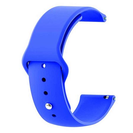 Силиконовый ремешок PADDA Sunny для смарт-часов Amazfit Bip/Bip Lite/GTR 42mm/GTS, 20 мм, застежка pin-and-tuck (синий)