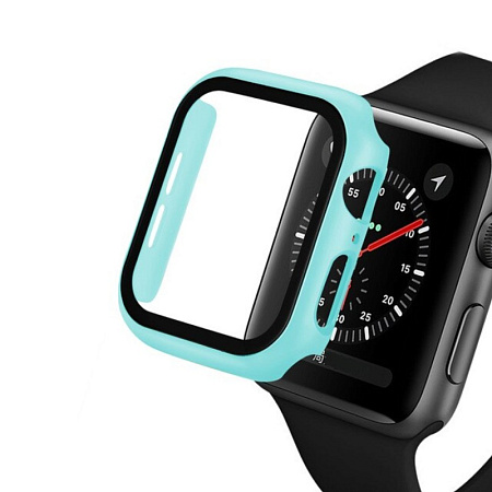 Защитное стекло и кейс Lito Screen Glass & Case для Apple Watch 4/5 40мм (бирюзовый)