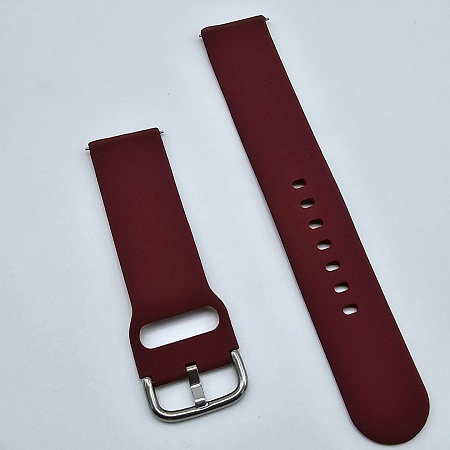 Ремешок PADDA Medalist для смарт-часов Haylou Solar LS05 / Haylou Solar LS05 S шириной 22 мм, силиконовый (бордовый)
