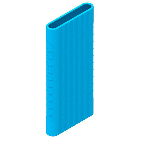 Силиконовый чехол для внешнего аккумулятора Xiaomi Mi Power Bank 3 10000 мА*ч (PLM12ZM), голубой