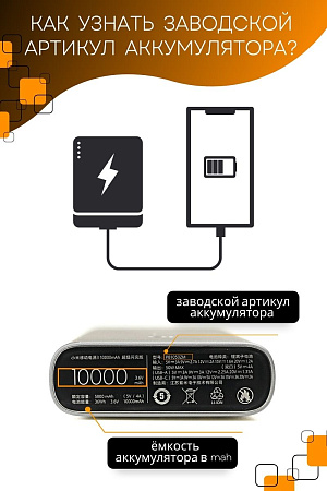 Силиконовый чехол для внешнего аккумулятора Xiaomi Mi Power Bank 3 10000 mAh Super Flash Charge 50W (PB1050ZM), оранжевый