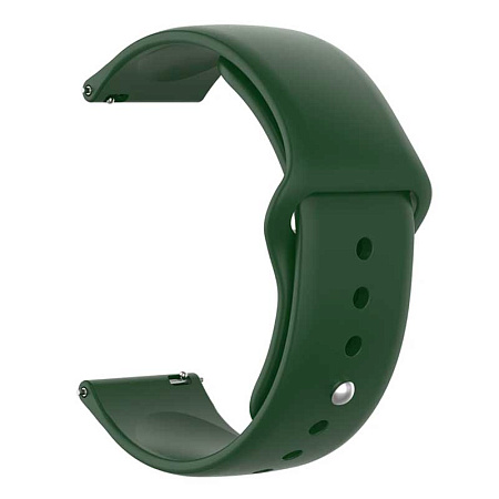 Силиконовый ремешок PADDA Sunny для смарт-часов Amazfit Bip/Bip Lite/GTR 42mm/GTS, 20 мм, застежка pin-and-tuck (зеленый)