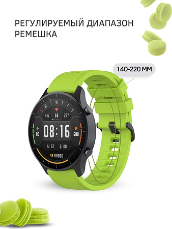 Ремешок PADDA Geometric для Samsung Galaxy Watch / Watch 3 / Gear S3, силиконовый (ширина 22 мм.), зеленый лайм
