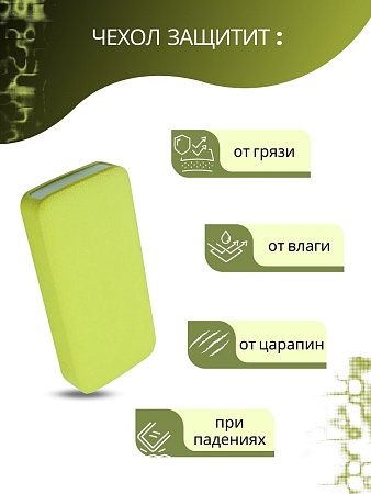 Силиконовый чехол для внешнего аккумулятора Redmi Power Bank 10000 мА*ч (PB100LZM), салатовый