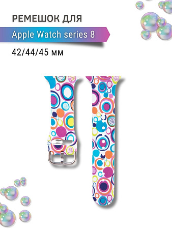 Ремешок PADDA с рисунком для Apple Watch 8 серии (42мм/44мм), Circle