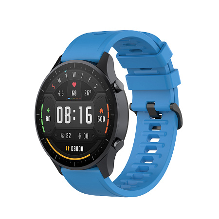 Ремешок PADDA Geometric для Huawei Watch 3 / 3Pro / GT 46mm / GT2 46 mm / GT2 Pro / GT 2E 46mm, силиконовый (ширина 22 мм.), голубой