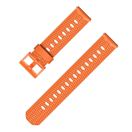Силиконовый ремешок Mijobs для Amazfit Bip/Bip Lite/GTR 42mm/GTS, 20 мм, с пластиковой застежкой (оранжевый)