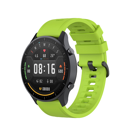 Ремешок PADDA Geometric для Realme Watch 2 / Realme Watch 2 Pro / Realme Watch S / Realme Watch S Pro, силиконовый (ширина 22 мм.), зеленый лайм