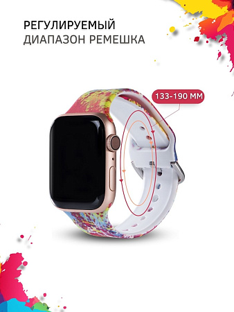 Ремешок PADDA с рисунком для Apple Watch 7 серии (42мм/44мм), Colorful