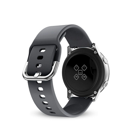 Ремешок PADDA Medalist для смарт-часов Garmin vivoactive 4 шириной 22 мм, силиконовый (темно-серый)