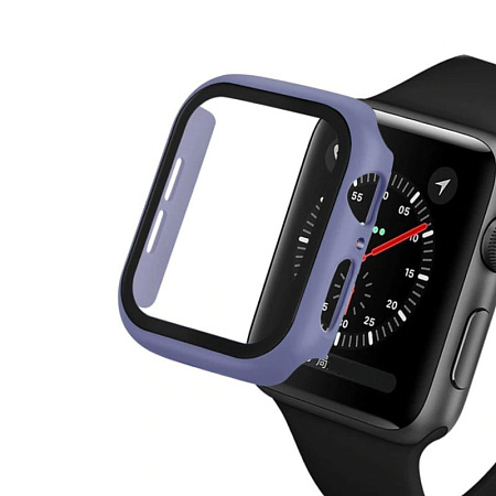 Защитное стекло и кейс Lito Screen Glass & Case для Apple Watch 1/2/3 38мм (фиолетовый)
