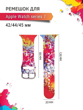 Ремешок PADDA с рисунком для Apple Watch 7 серии (42мм/44мм), Colorful