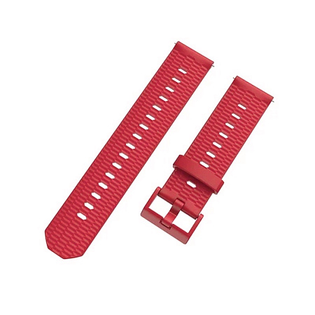Силиконовый ремешок Mijobs для Amazfit Bip/Bip Lite/GTR 42mm/GTS, 20 мм, с пластиковой застежкой (красный)