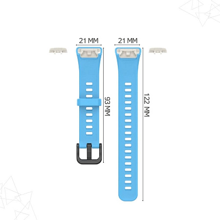 Силиконовый ремешок для Honor Band 7 (голубой)