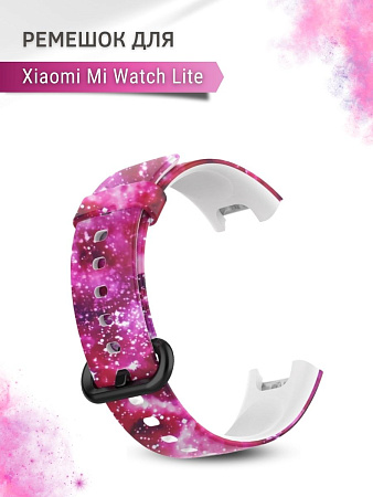 Силиконовый ремешок с рисунком для Xiaomi Mi Watch Lite (Starry Sky)