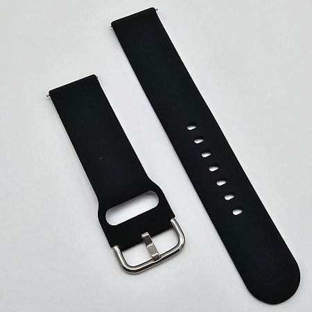 Ремешок PADDA Medalist для смарт-часов Haylou Solar LS05 / Haylou Solar LS05 S шириной 22 мм, силиконовый (черный)