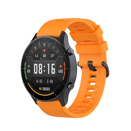 Ремешок PADDA Geometric для Huawei Watch 3 / 3Pro / GT 46mm / GT2 46 mm / GT2 Pro / GT 2E 46mm, силиконовый (ширина 22 мм.), оранжевый