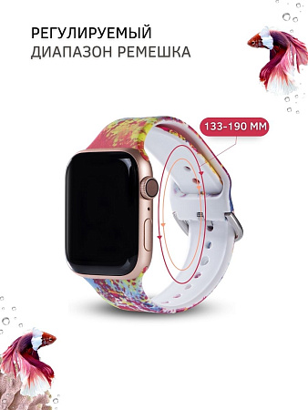 Ремешок PADDA с рисунком для Apple Watch SE поколений (38мм/40мм), Colorful