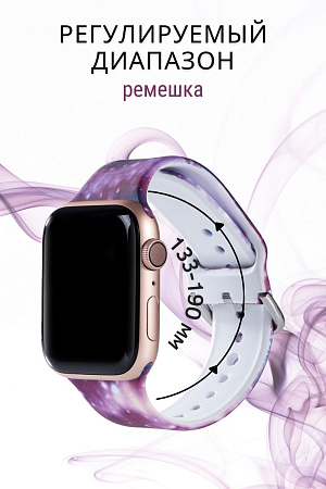 Ремешок PADDA с рисунком для Apple Watch 5,4,3,2,1 поколений (38мм/40мм), Starry Sky