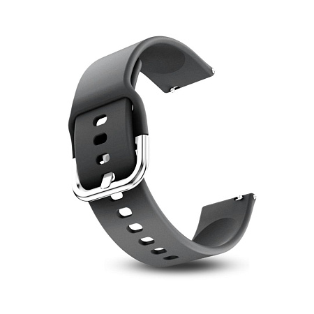 Ремешок PADDA Medalist для смарт-часов Garmin vivoactive 4 шириной 22 мм, силиконовый (темно-серый)
