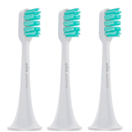 Насадка для электрической зубной щетки Mi Electric Toothbrush Head (3 шт. в комплекте) DDYST01SKS (NUN4010GL), светло-серая