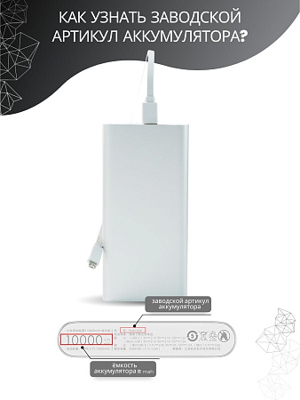 Силиконовый чехол для внешнего аккумулятора с поддержкой беспроводной зарядки Xiaomi Mi Power Bank Youth Edition 10000 мА*ч (PLM11ZM / WPB15ZM / PLM13ZM), белый