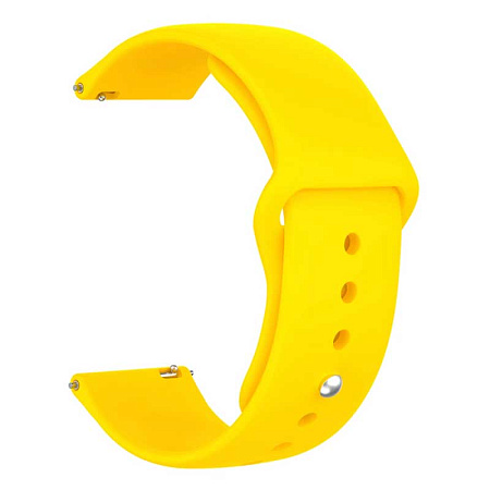 Силиконовый ремешок PADDA Sunny для смарт-часов Amazfit Bip/Bip Lite/GTR 42mm/GTS, 20 мм, застежка pin-and-tuck (желтый)