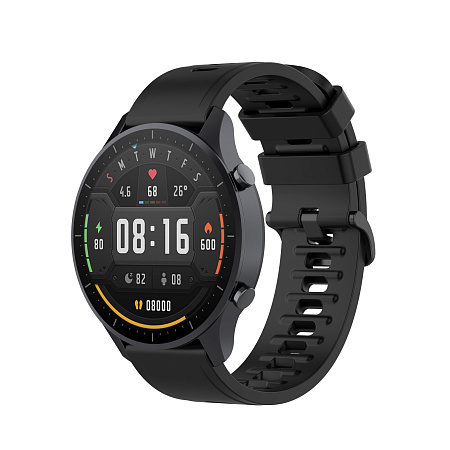 Ремешок PADDA Geometric для Samsung Galaxy Watch / Watch 3 / Gear S3, силиконовый (ширина 22 мм.), черный