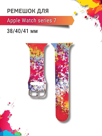 Ремешок PADDA с рисунком для Apple Watch 7 поколений (38мм/40мм), Colorful