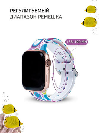 Ремешок PADDA с рисунком для Apple Watch SE поколений (38мм/40мм), Circle
