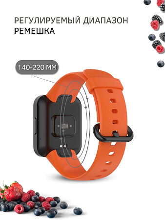 Комплект 3 ремешка для Redmi Watch 2 Lite (оранжевый, красный, черный)