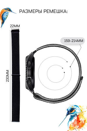 Нейлоновый ремешок PADDA для смарт-часов Huawei Watch 3 / 3Pro / GT 46mm / GT2 46 mm / GT2 Pro / GT 2E 46mm, шириной 22 мм  (оранжевый)