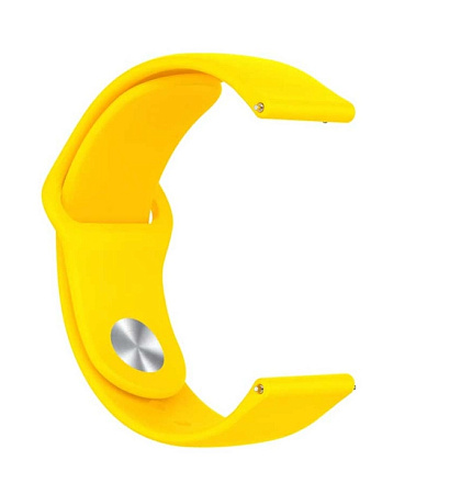 Силиконовый ремешок PADDA Sunny для смарт-часов Amazfit Bip/Bip Lite/GTR 42mm/GTS, 20 мм, застежка pin-and-tuck (желтый)