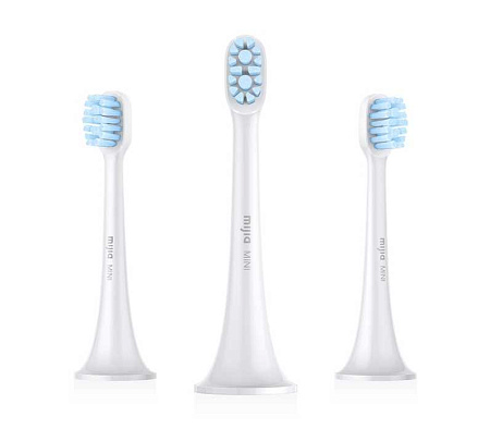 Насадка для электрической зубной щетки Mi Electric Toothbrush Head Mini (3 шт. в комплекте) DDYST02SKS (NUN4014GL), светло-серая