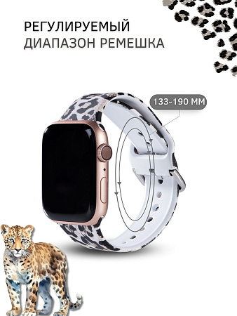 Ремешок PADDA с рисунком для Apple Watch 8 серии (42мм/44мм), Leopard